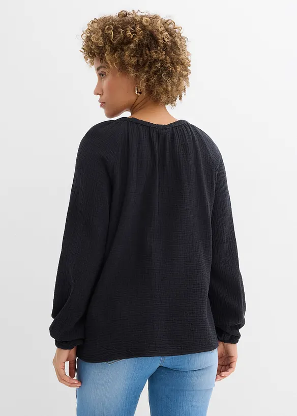 Schlupfbluse aus luftigem Musselin, bonprix