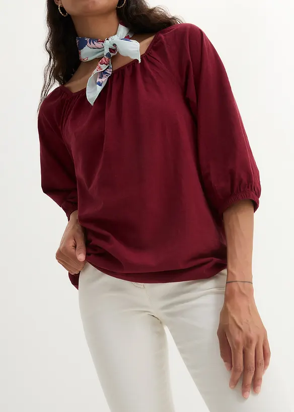 Shirtbluse aus reiner Bio-Baumwolle, bonprix