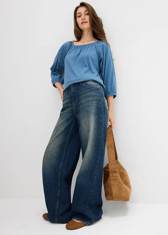 Shirtbluse aus reiner Bio-Baumwolle, bonprix