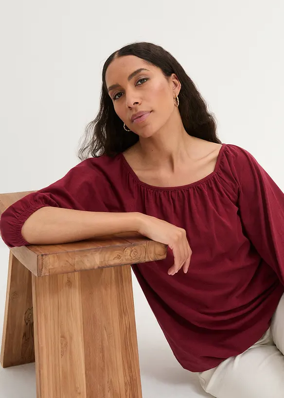 Shirtbluse aus reiner Bio-Baumwolle, bonprix
