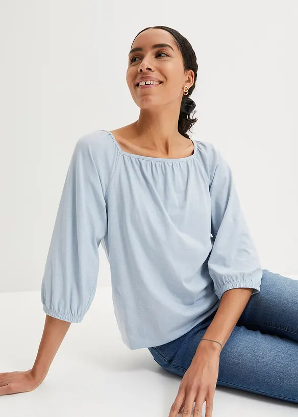Shirtbluse aus reiner Bio-Baumwolle, bonprix