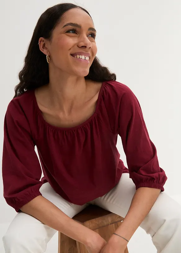 Shirtbluse aus reiner Bio-Baumwolle, bonprix