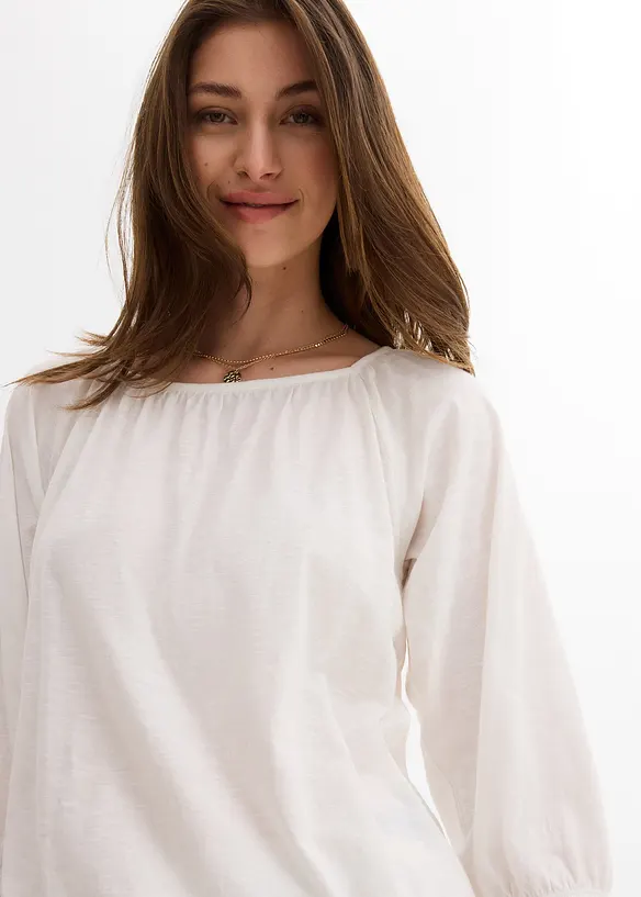 Blouse en jersey 100% coton, bonprix