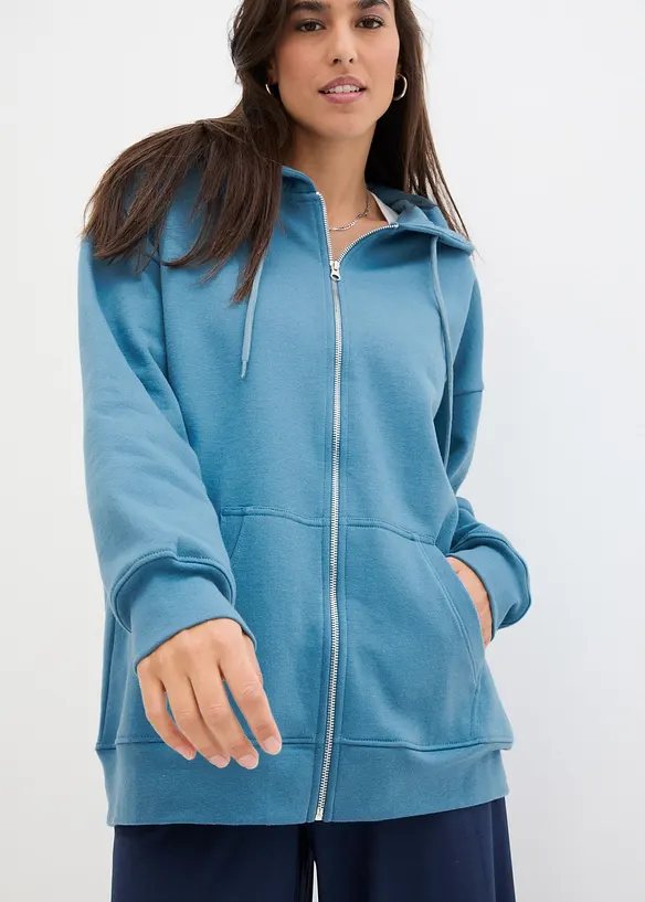 Sweat zipp&eacute; &agrave; capuche, bonprix