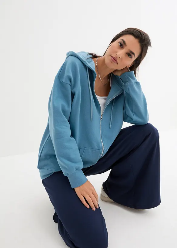 Sweat zipp&eacute; &agrave; capuche, bonprix