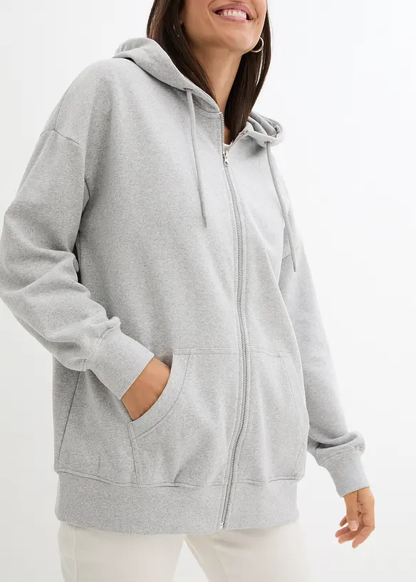 Sweat zipp&eacute; &agrave; capuche, bonprix