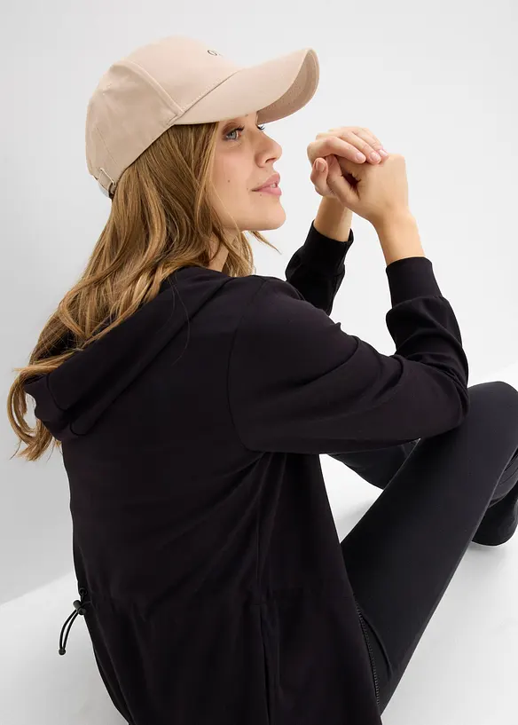 Kapuzen-Sweatjacke mit Elastik, bonprix