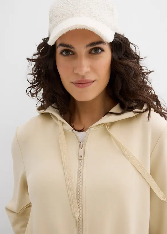 Kapuzen-Sweatjacke mit Elastik, bonprix