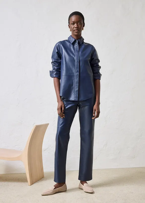 Chemise en cuir d&rsquo;agneau nappa, bonprix