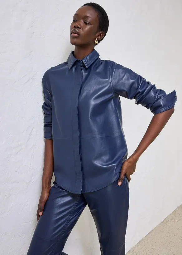 Chemise en cuir d&rsquo;agneau nappa, bonprix