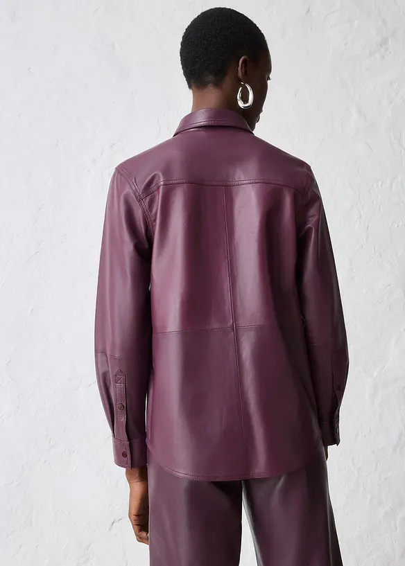 Leder-Hemd aus Lammnappa, bonprix