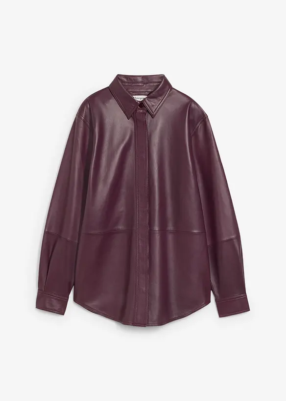 Leder-Hemd aus Lammnappa, bonprix