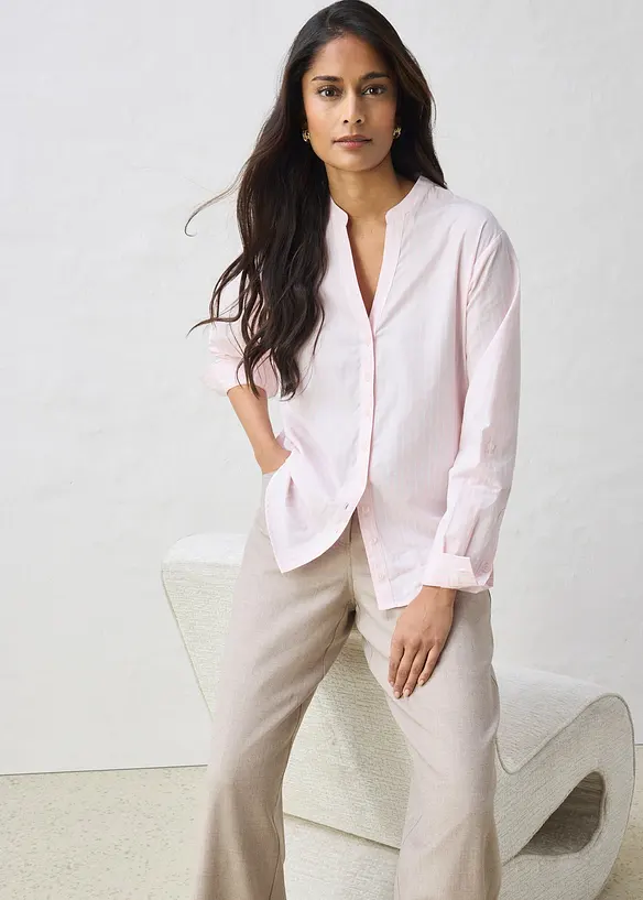 Weite 5-Pocket Hose mit Wolle, bonprix