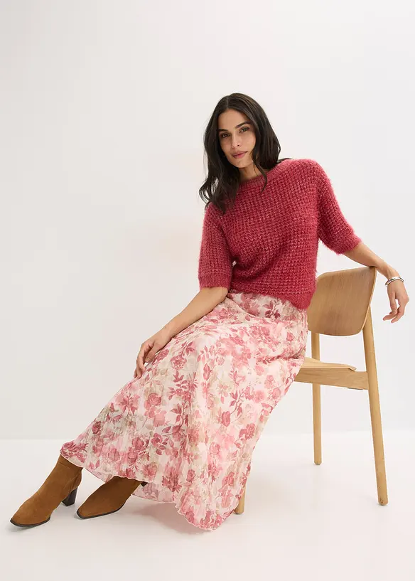 Chiffon-Rock mit Crinkle Effekt, bonprix