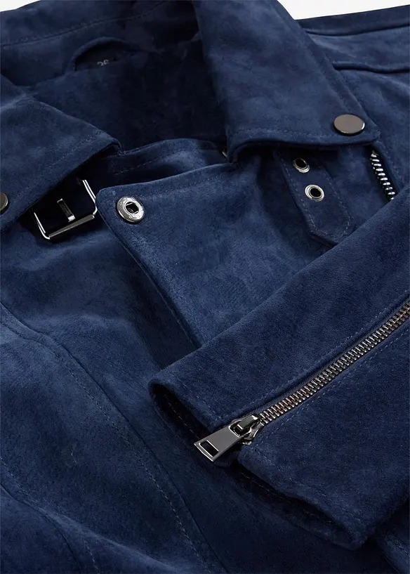 Biker-Velourslederjacke, bonprix