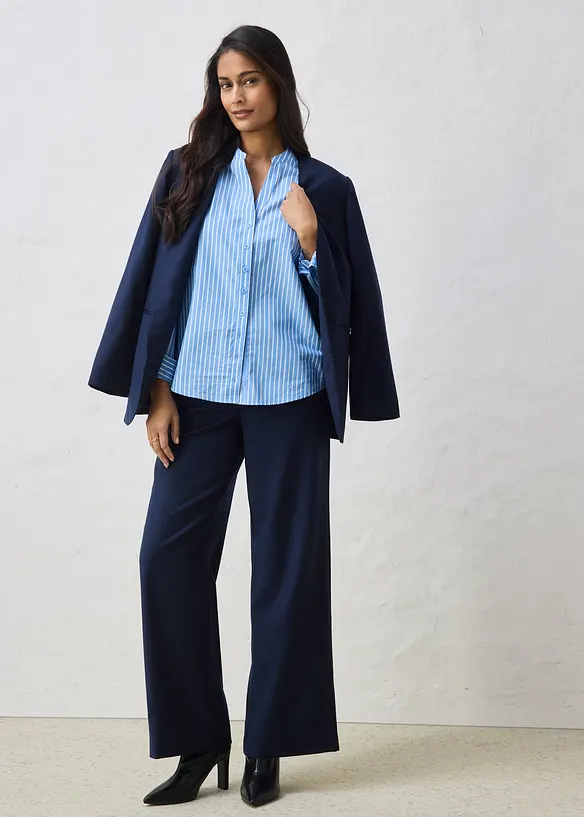 Hemdbluse mit Seidenanteil, bonprix