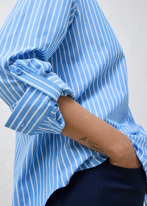 Hemdbluse mit Seidenanteil, bonprix