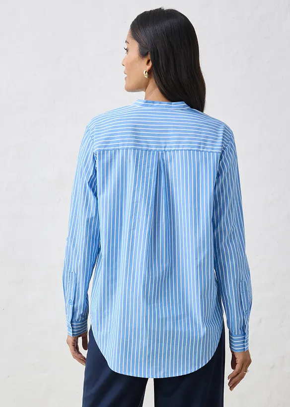 Hemdbluse mit Seidenanteil, bonprix