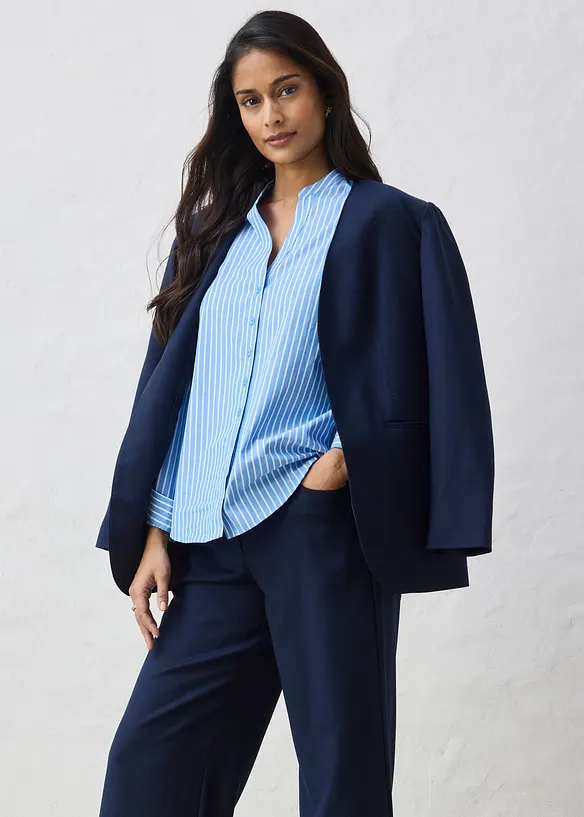 Hemdbluse mit Seidenanteil, bonprix