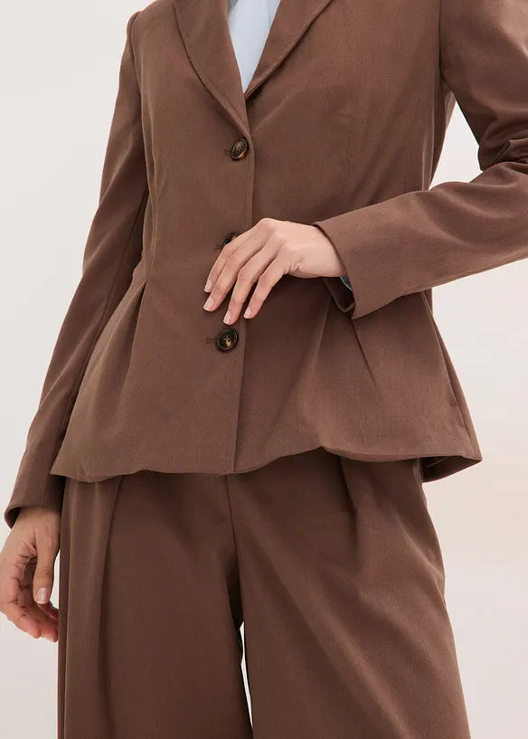 Blazer &agrave; plis couch&eacute;s, bonprix