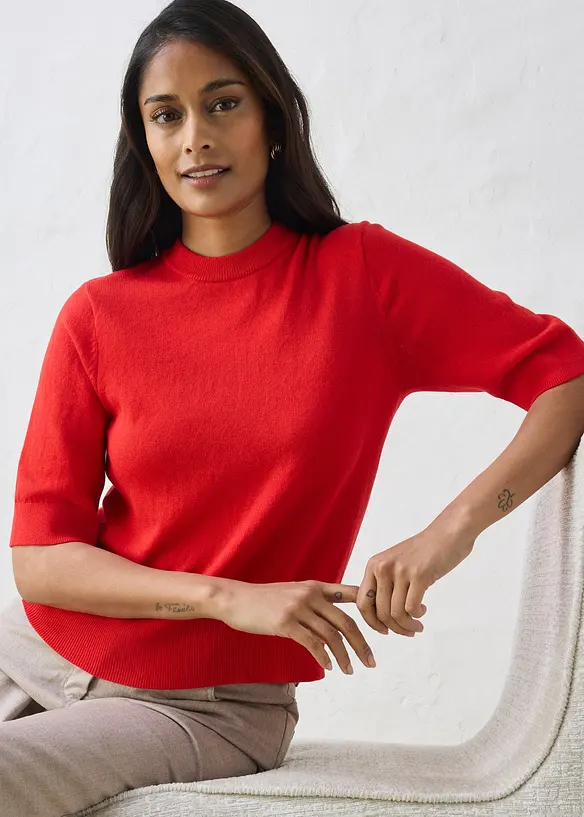 Pullover mit Seidenanteil, bonprix