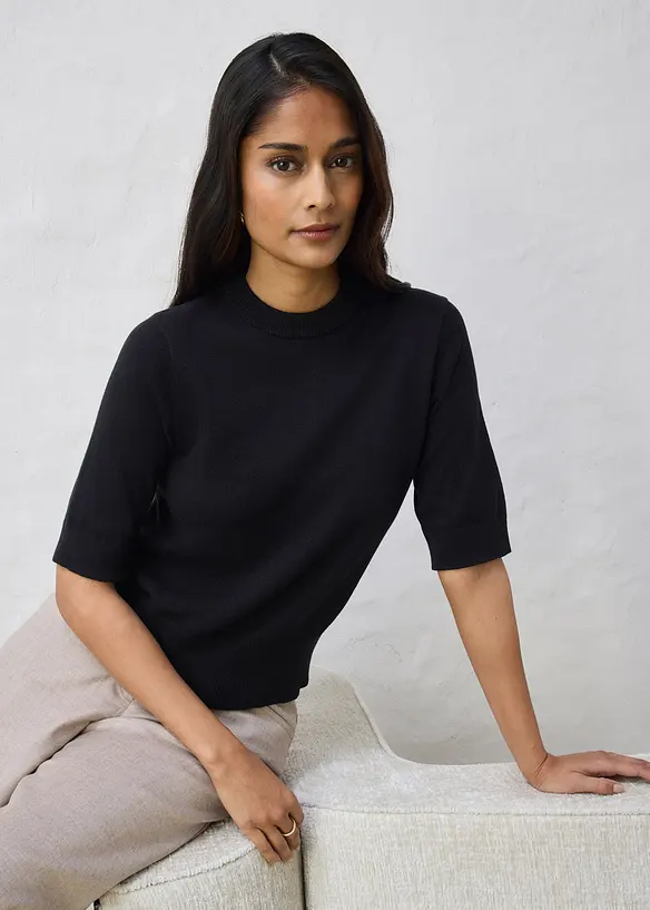 Pullover mit Seidenanteil, bonprix