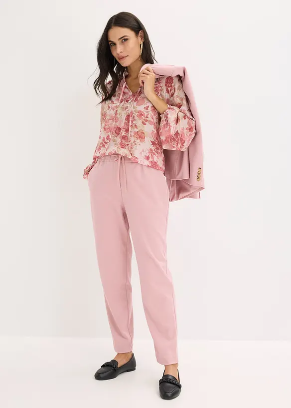 Tunique en mousseline avec lien &agrave; nouer, bonprix