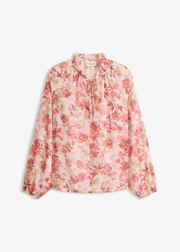 Tunique en mousseline avec lien &agrave; nouer, bonprix