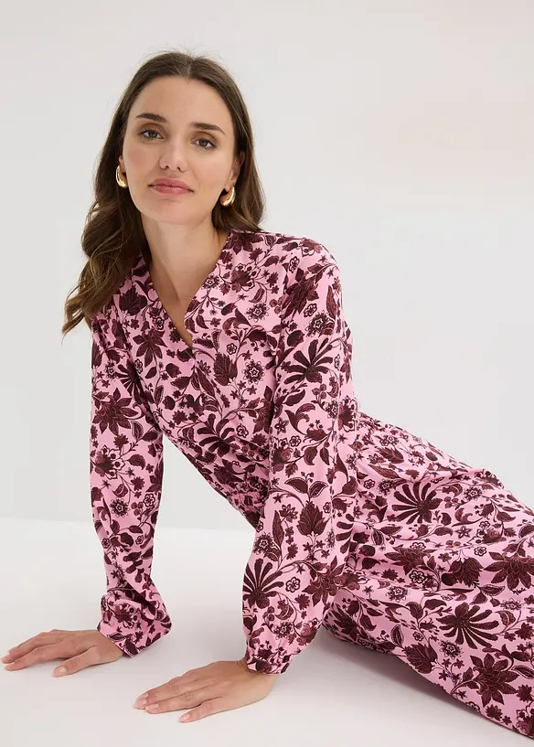 Midikleid aus flie&szlig;ender Viskose, bonprix