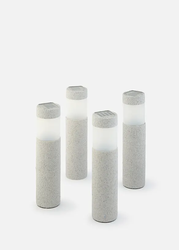 Lot de 4 lampes d&eacute;co solaires de chemin, bonprix