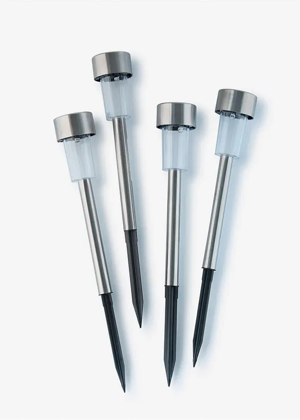 Lot de 4 lampes d&eacute;co solaires de chemin, bonprix