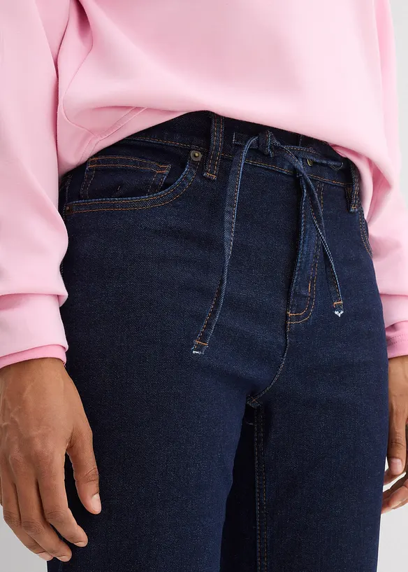 Jean droit et loose, taille mi-haute, bonprix