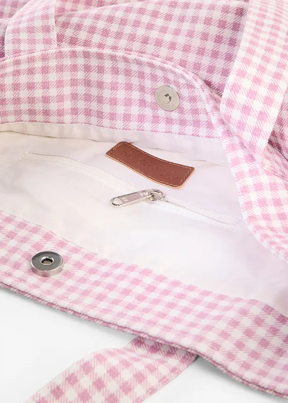 Cabas en toile &agrave; carreaux vichy, bonprix