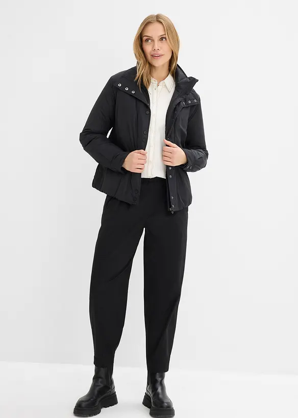 Pantalon barrel &agrave; taille &eacute;lastiqu&eacute;e, bonprix