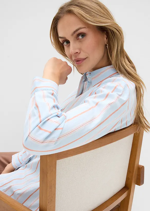 Hemdbluse aus Stretch- Baumwollpopeline, bonprix