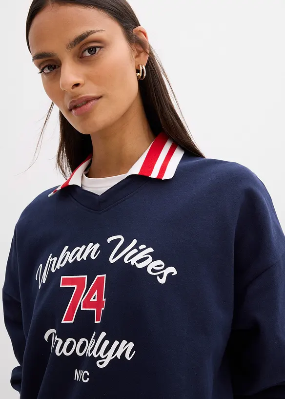 Oversize Sweatshirt aus reiner Bio-Baumwolle, bonprix