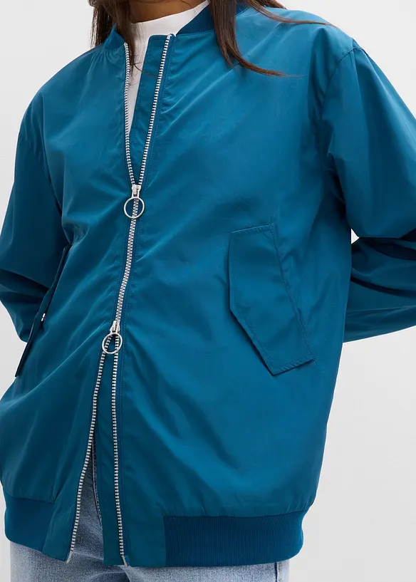 Weite Pilotenjacke mit Leofutter, bonprix