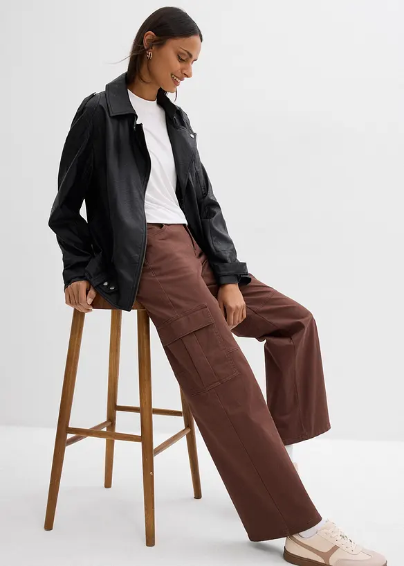 Pantalon cargo en coton extensible, bonprix