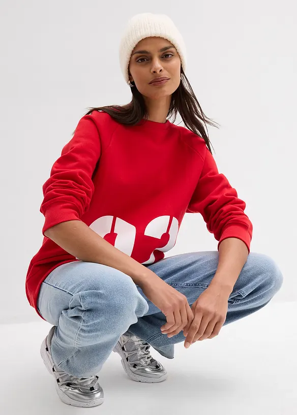 Oversize-Sweatshirt aus reiner Bio-Baumwolle, bonprix