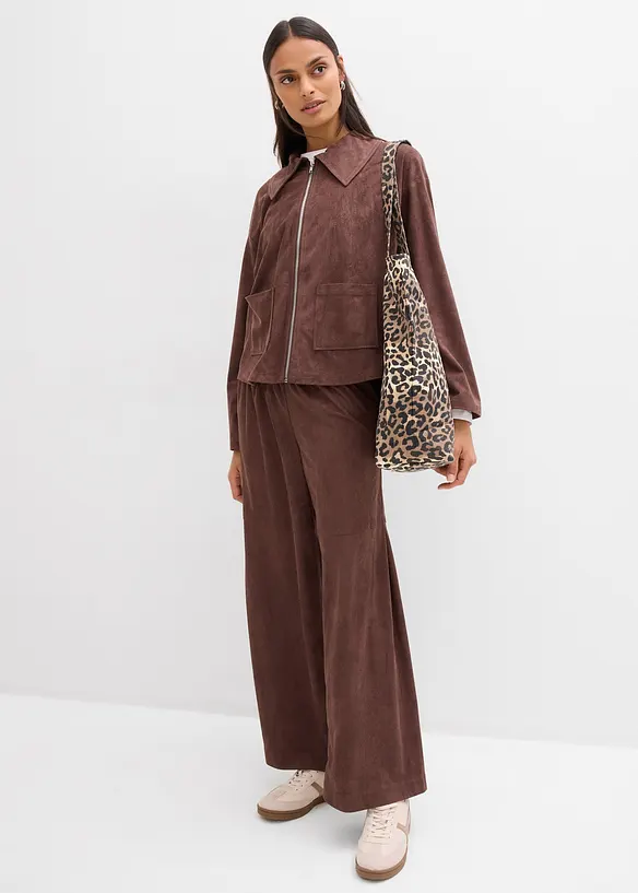 Pantalon en su&eacute;dine &agrave; taille &eacute;lastiqu&eacute;e, bonprix