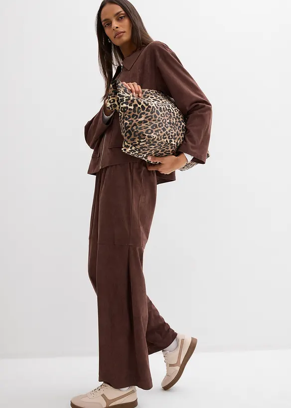 Pantalon en su&eacute;dine &agrave; taille &eacute;lastiqu&eacute;e, bonprix