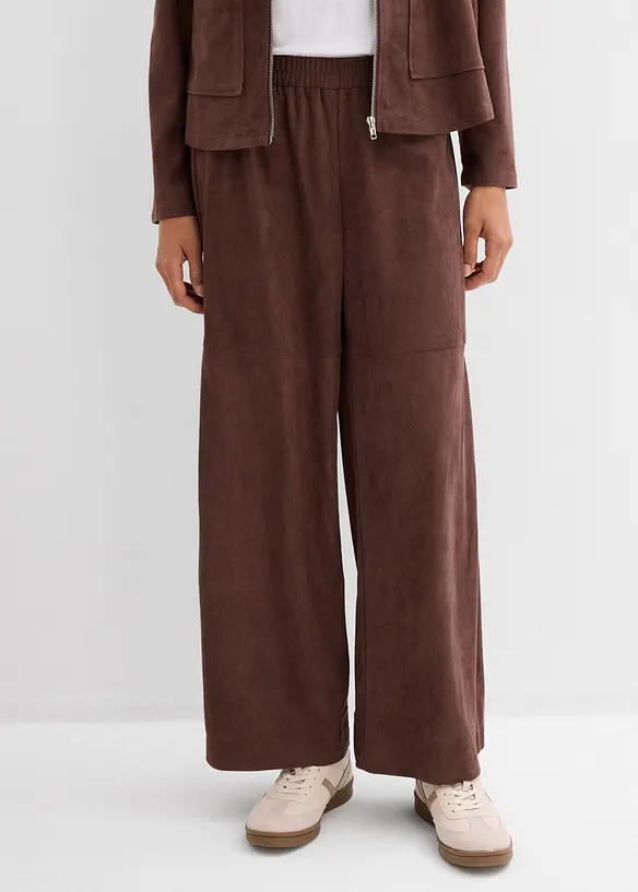 Pantalon en su&eacute;dine &agrave; taille &eacute;lastiqu&eacute;e, bonprix