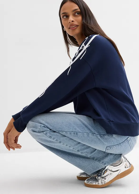 Oversize-Sweatshirt aus weichem Baumwoll-Mix, bonprix