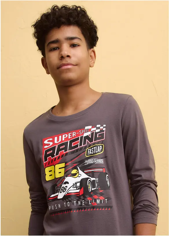 T-shirt manches longues 100% coton, bonprix