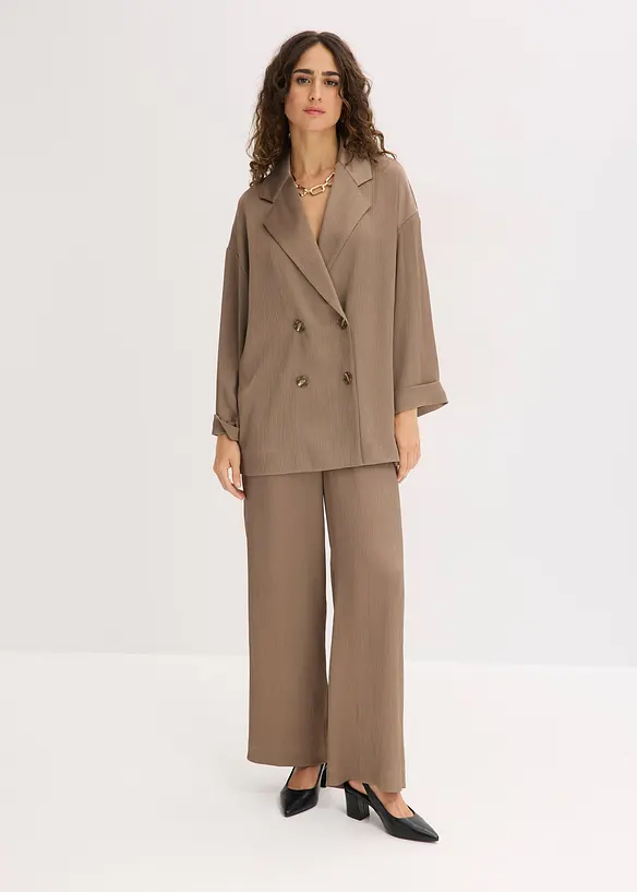 Blazer oversize et crois&eacute;, bonprix