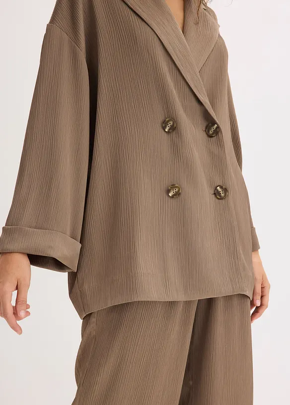 Blazer oversize et crois&eacute;, bonprix