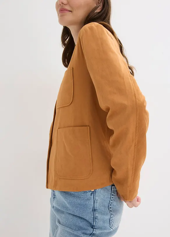 Velourslederimitat-Jacke, bonprix