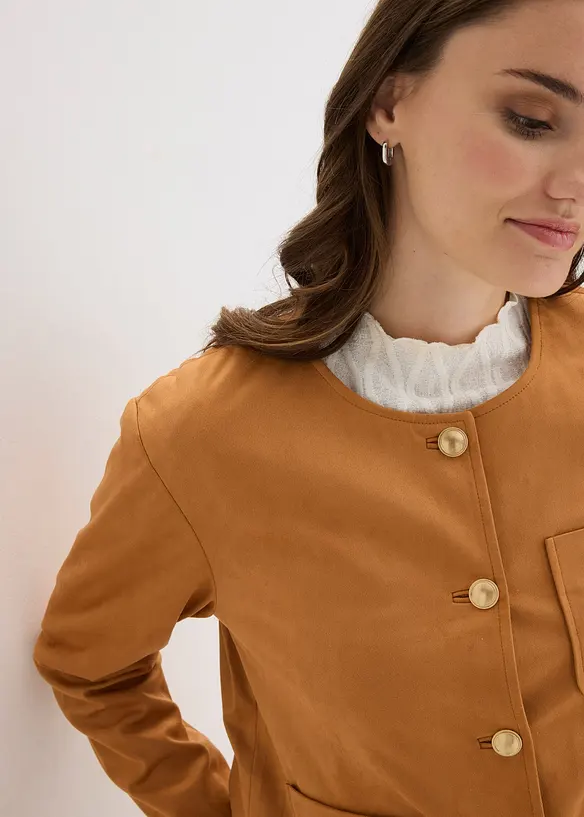 Velourslederimitat-Jacke, bonprix