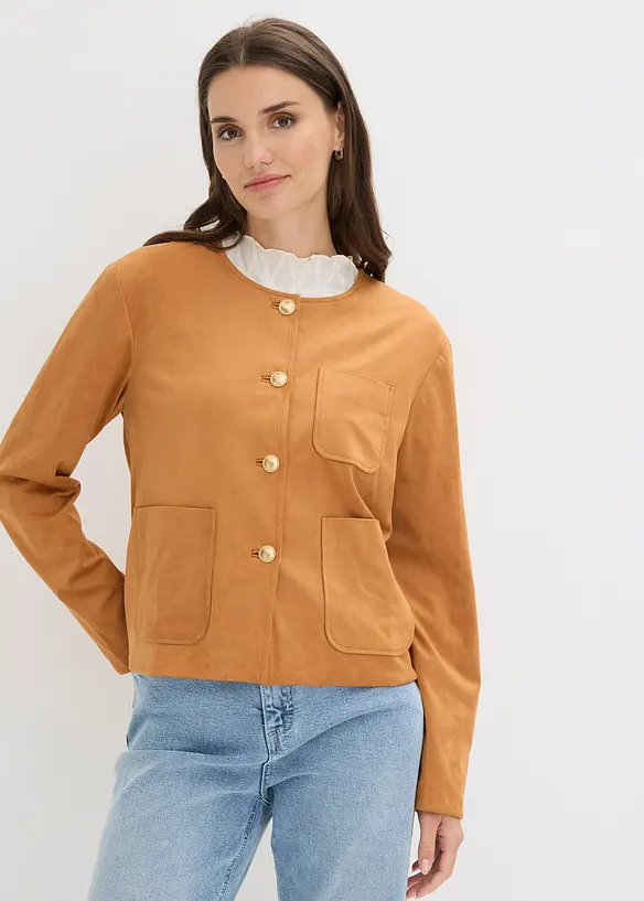 Velourslederimitat-Jacke, bonprix