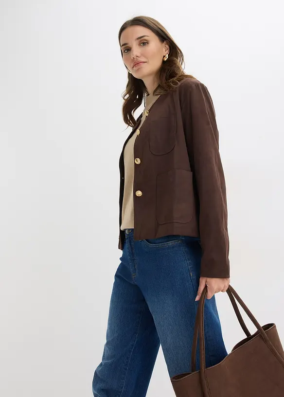 Veste en su&eacute;dine, bonprix